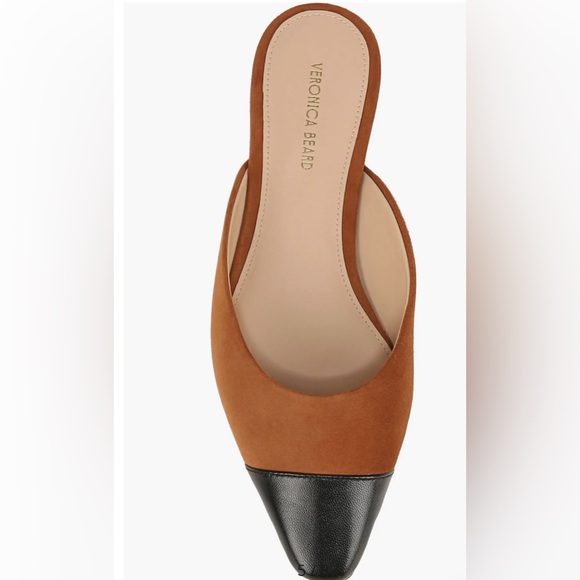 Veronica Beard Women’s Carlotta Flat in Size 5 in Black/Carmel - Picture 2 of 13